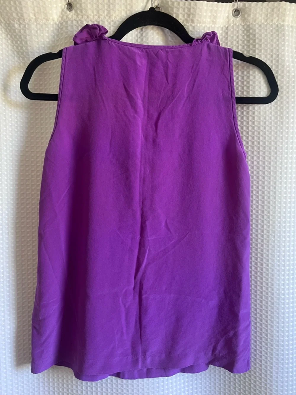 kate spade Violet Ruffle Scoop Neck Sleeveless tank